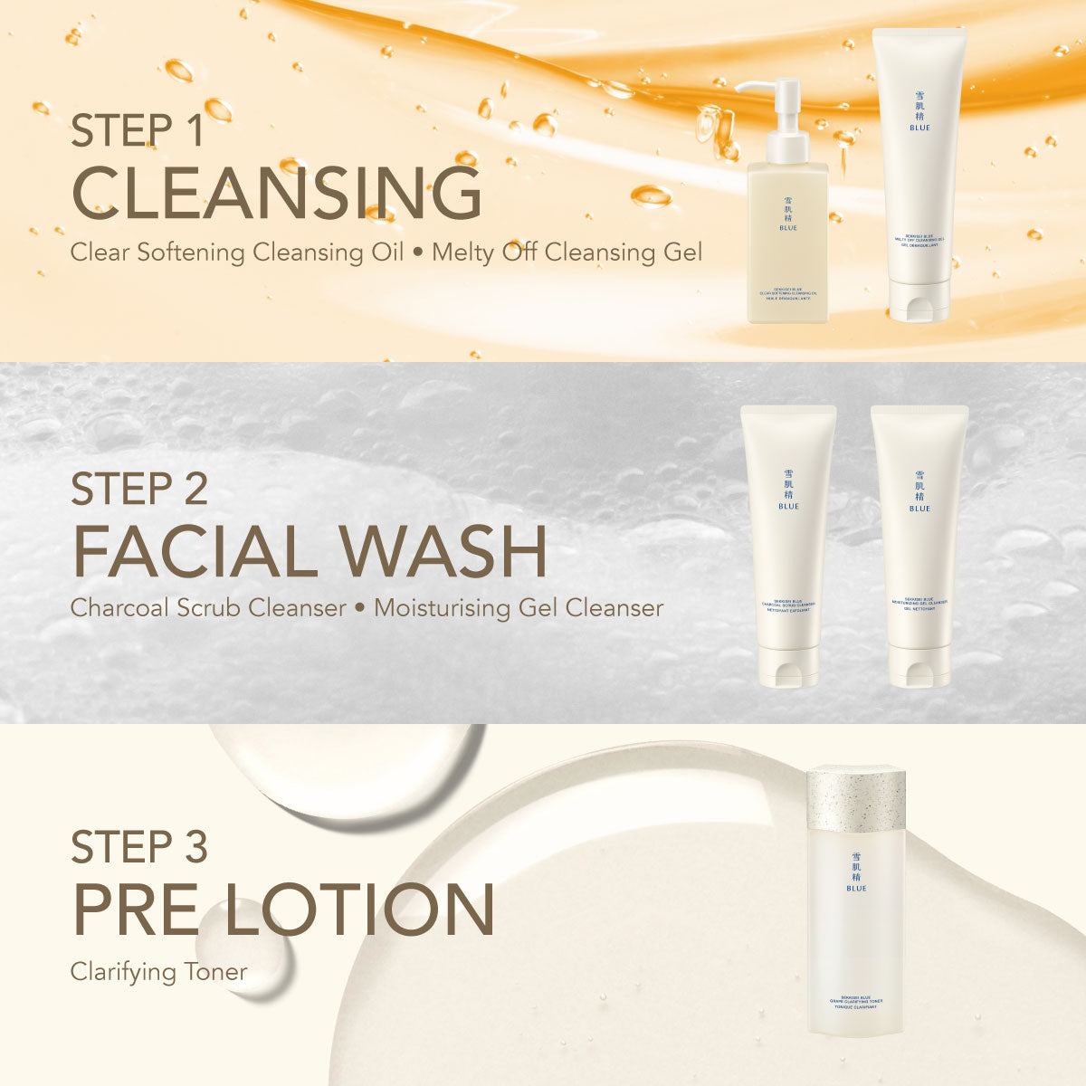 SEKKISEI BLUE Moisturizing Gel Cleanser