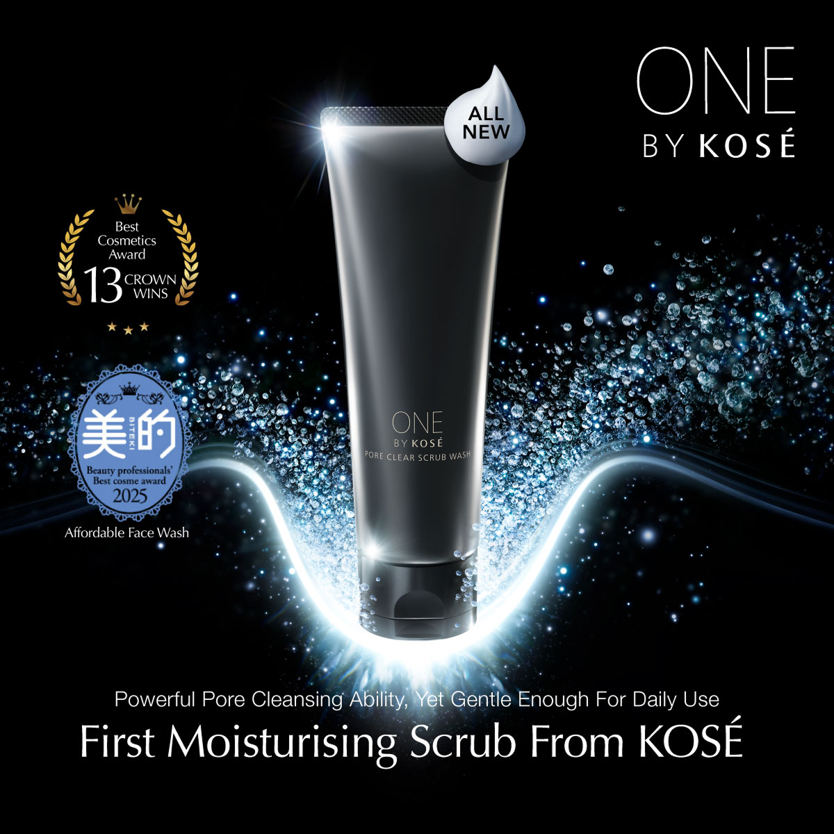 ONE BY KOSÉ PORE CLEAR SCRUB WASH