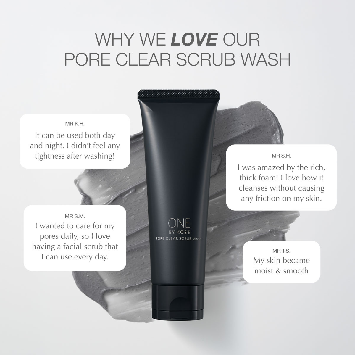 ONE BY KOSÉ PORE CLEAR SCRUB WASH